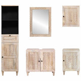 Bathroom Furniture Set with Drawer 5 pcs White Engineered Wood 3310075