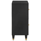 Sideboard with Shelf Black 60 x 33 x 75 cm Solid Mango Wood 4018834