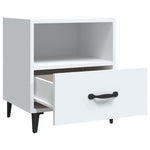 Bedside Cabinets 2 pcs White Engineered Wood 812025