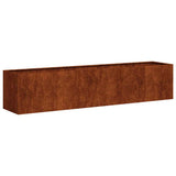 Planter Rusty 200x40x40 cm Weathering Steel 860688