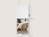 108 x 37cm Lockable Jewellery Cabinet, with LED Lights - White Surface and Black Lining T3398P341281