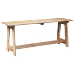 Outdoor Bench Brown 119 x 35 x 47cm Solid pine wood 4012191