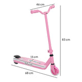 Electric Scooter for Kids Aged 4-7 Years, with Flashing LED Lights, Rear Auxiliary Wheels, Pink T3398P349467