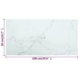 Table Top White Tempered Glass Medium Durable Coffee Table Top 322258
