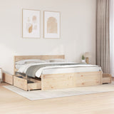 Bed Frame without Mattress 180x200 cm Super King Solid Wood Pine 3282339