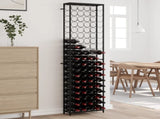 Wine Rack for 95 Bottles Black 54x18x200 cm Wrought Iron 358368