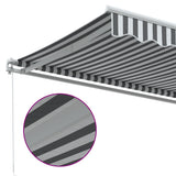 Manual Retractable Awning Anthracite&White 500x350 cm 3215800