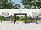 3 Piece Garden Dining Set Black PVC Rattan 3060273
