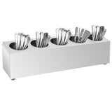 Cutlery Holder 5 Grids Rectangular Stainless Steel 51228