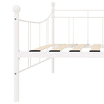 ZNTS 284668 DayBed Frame without Mattress White Metal 90x200 cm