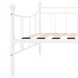 ZNTS 284668 DayBed Frame without Mattress White Metal 90x200 cm