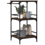 Kitchen Trolley Brown Oak 60.5x50x105 cm Engineered Wood 842340