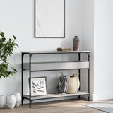 Console Table with Shelf Grey Sonoma 100x29x75cm Engineered Wood 837720