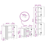 3 Piece Bathroom Cabinet Set ZWOLLE Artisan Oak Engineered Wood 3417440