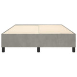Box Spring Bed Frame Light Grey Queen Velvet 3121153