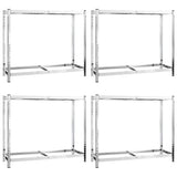 2-Layer Tire Rack 4 pcs Silver 110x40x110 cm Steel 3154231