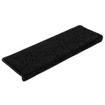 Stair Mats 10 pcs 65x21x4 cm Black Rectangular Edge 149817