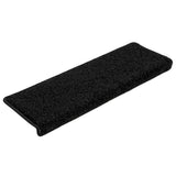 Stair Mats 10 pcs 65x21x4 cm Black Rectangular Edge 149817