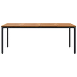 Outdoor Table Natural and Black 200 x 90 x 75 cm 4010613