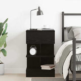 Bedside Cabinet Black Oak 40 x 35 x 65 cm Engineered Wood 862699