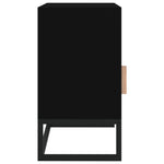 ZNTS Bedside Cabinet Black 40x30x55.5 cm Engineered Wood&Iron 352093