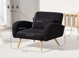 Teddy Fleece Accent Chair - Black T3398P377847
