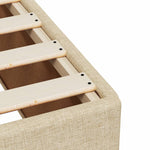 Box Spring Bed with Mattress Cream 120x190 cm Fabric 3285846