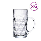 Beer Mugs with Handle Glass 6 pcs 1000 ml 4005747
