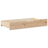 Under-Bed Drawers with Wheels 2 pcs 90x55x17 cm Solid Wood Pine 850923