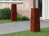 Solar LED Pathway Light 2 pcs Rusty Weathering Steel 879764