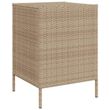 Garden Storage Cabinet Beige 55x59x80 cm Poly Rattan 365554