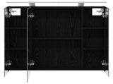 Bathroom Mirror Cabinet Black Oak 80 x 14.5 x 70 cm 889112