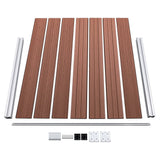 Fence Panel Set WPC 699x146 cm Brown 3070453