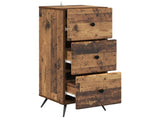 Drawer Cabinet Old Wood 33 x 34.5 x 90 cm Engineered Wood 895543