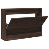 Shoe Cabinet Brown Oak 80x21x57 cm Engineered Wood 839916