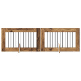 Dog Gate with Stands 2 pcs Old Wood 100 x 60 cm Engineered Wood 892113