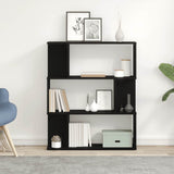 Bookcase Black Oak 80x24x96 cm Engineered Wood 862394