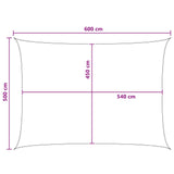 Sunshade Sail Yellow and White 5 x 6 m HDPE 42032838