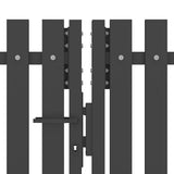 Garden Fence Gate Steel 400x100 cm Anthracite 146334