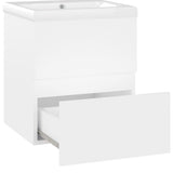 Sink Cabinet with Built-in Basin White Engineered Wood 3071531