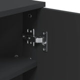 Corner Bathroom Mirror Cabinet Black 30x24x60 cm 357979