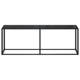 Console Table Black 220x35x75.5cm Tempered Glass 331691