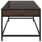 ZNTS Coffee Table with Infinity LED Brown Oak 70x50x41 cm 847686