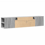 TV Wall Cabinet with LED Grey Sonoma 180x31x39.5 cm 3307959