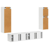 TV Cabinet Set 4 pcs High Gloss White Engineered Wood 3409037