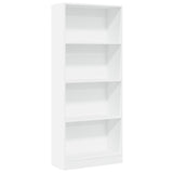 Bookcase White 60x24x143 cm Engineered Wood 857812