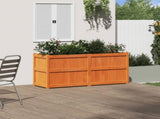Garden Planter Wax Brown 150x50x70 cm Solid Wood Pine 837491