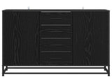 Sideboard Black Oak 92 x 35 x 76 cm Engineered Wood 3439157