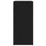 Shoe Cabinet Black Oak 77.5 x 30 x 67 cm Engineered Wood 875214