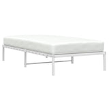 Metal Bed Frame without Mattress White 107x203cm 373669